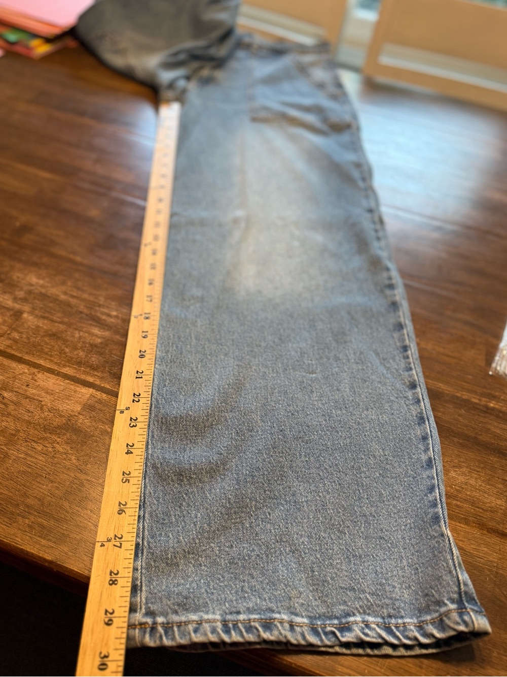 Time and Tru Womens High Rise Wide Leg Utility Trouser Jeans SZ 16 New Relaxed - Picture 9 of 9